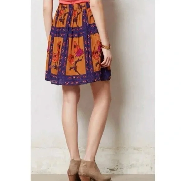 Anthropologie Maeve Beaded Persicum Floral Skirt Size M - Picture 4 of 13